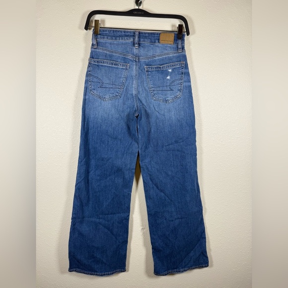 American Eagle Super High Rise Baggy Wide Leg 000 Short Jeans Womens 24” waist - Picture 6 of 10